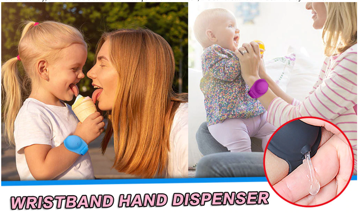 Reusable Wristbands Hand Sanitizer Dispensing Portable Bracelet