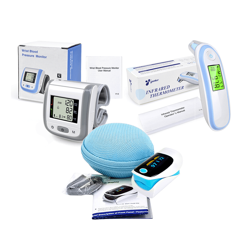 Blood Pressure Monitor + Infrared Ear Thermometer - Health Pack