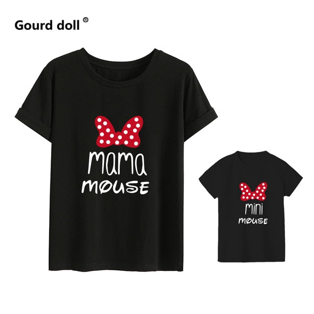 Family T-shirts Fashion mommy and baby girl Fashion Cotton Family